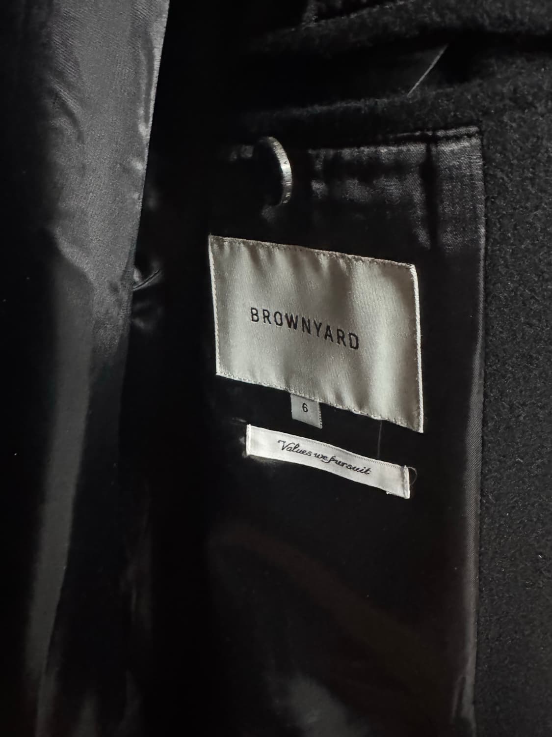 브라운야드 25fw 퓨어 울 발마칸 코트 6 팝니다 상품이미지2