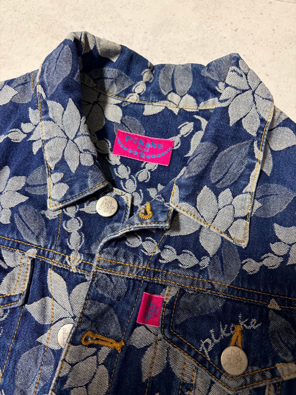 Pikake flower design 데님자켓 상품이미지2