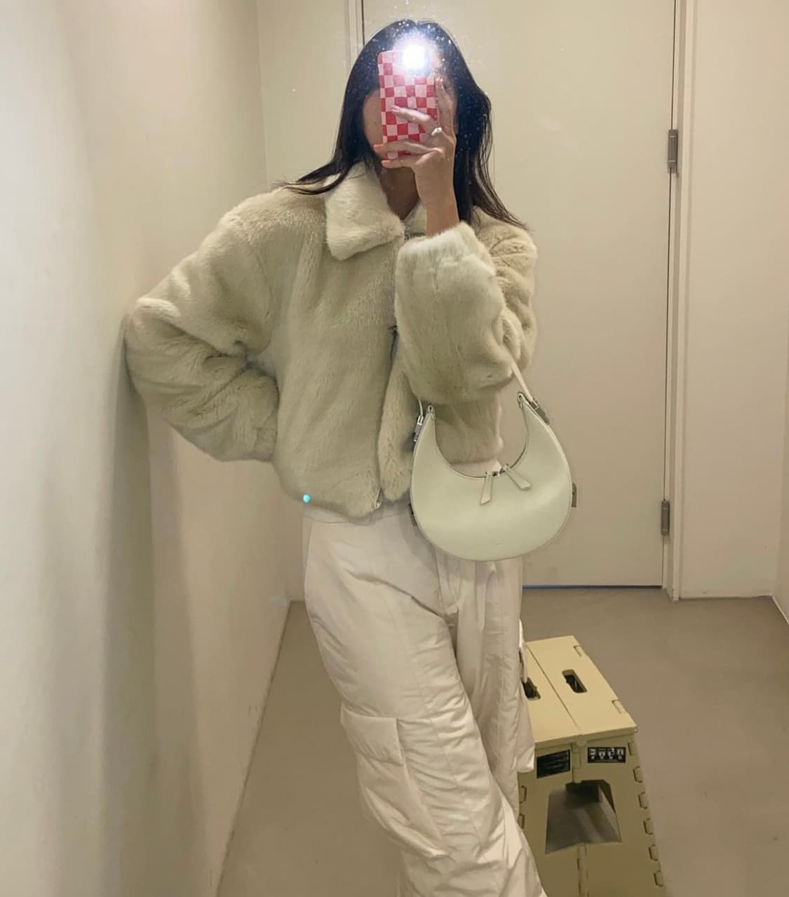 안사일런스 에코 퍼 점퍼 BEIGE S사이즈 상품이미지1