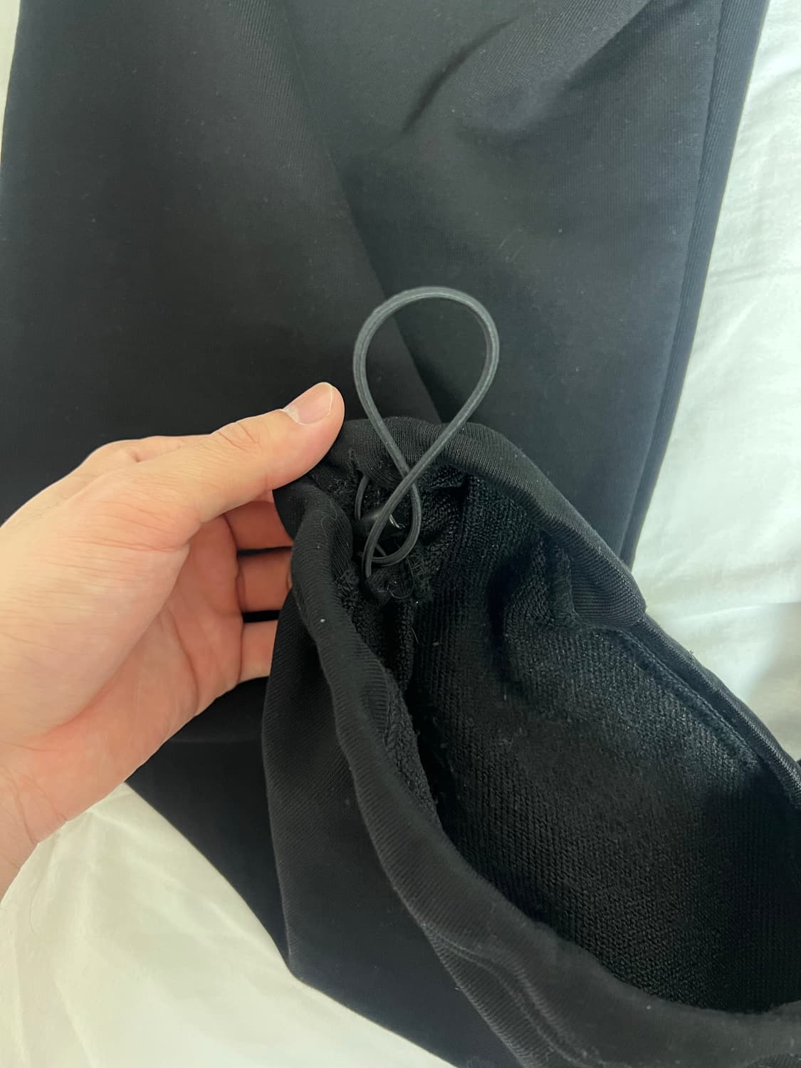 밈더워드로브 솔라 리벳 스웻 팬츠 블랙 L 상품이미지3