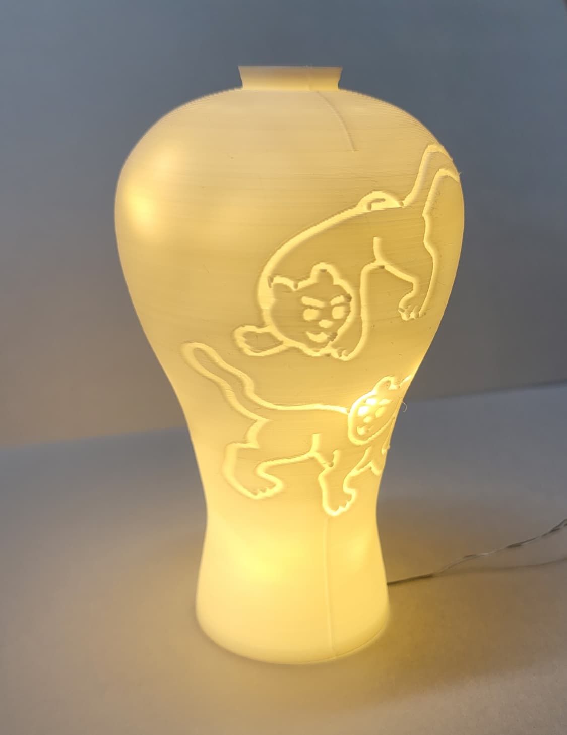 호랑이 백자 3d 램프 led 무드등 조명 상품이미지5