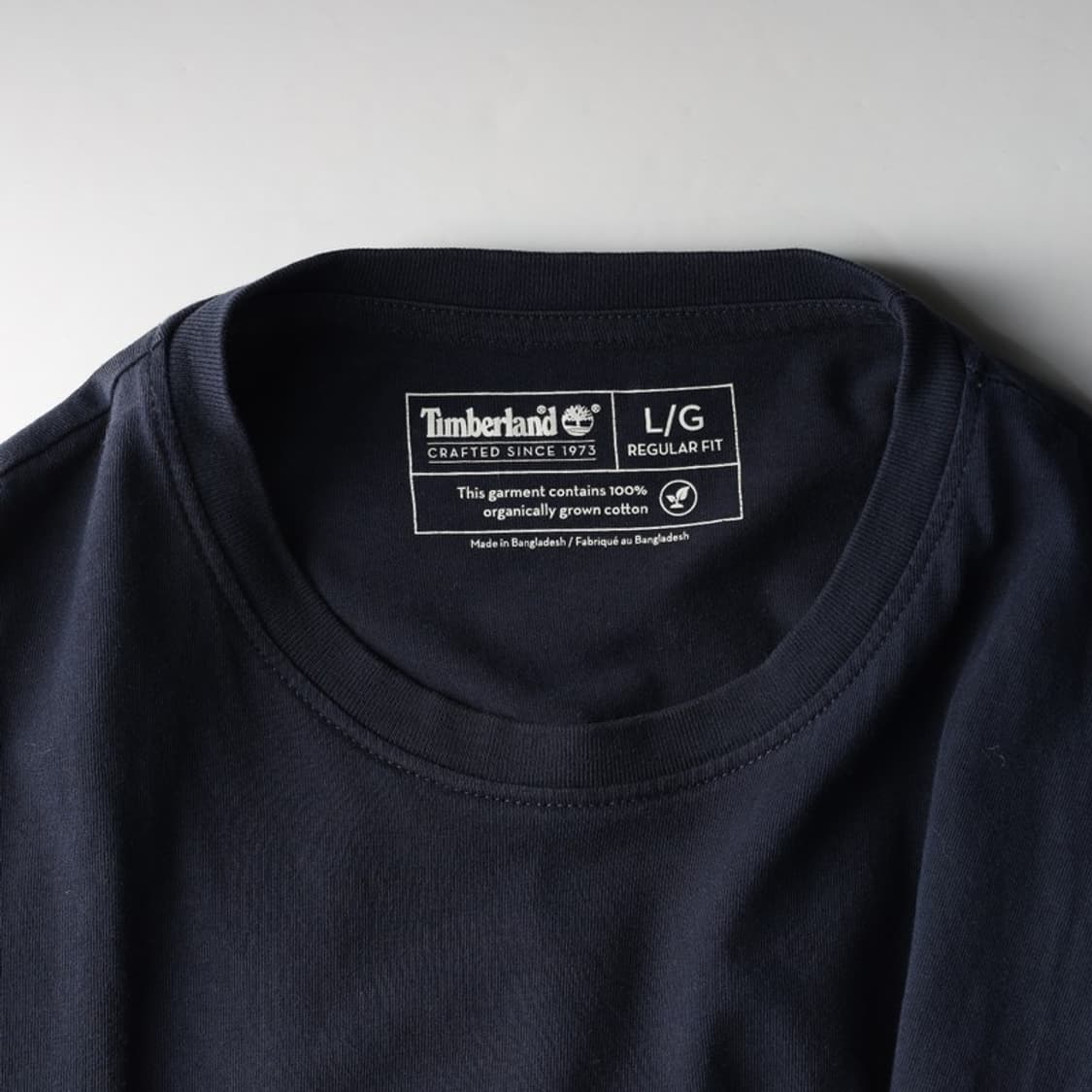 팀버랜드 네이비 레터링 로고 코튼 반팔티 L 상품이미지5