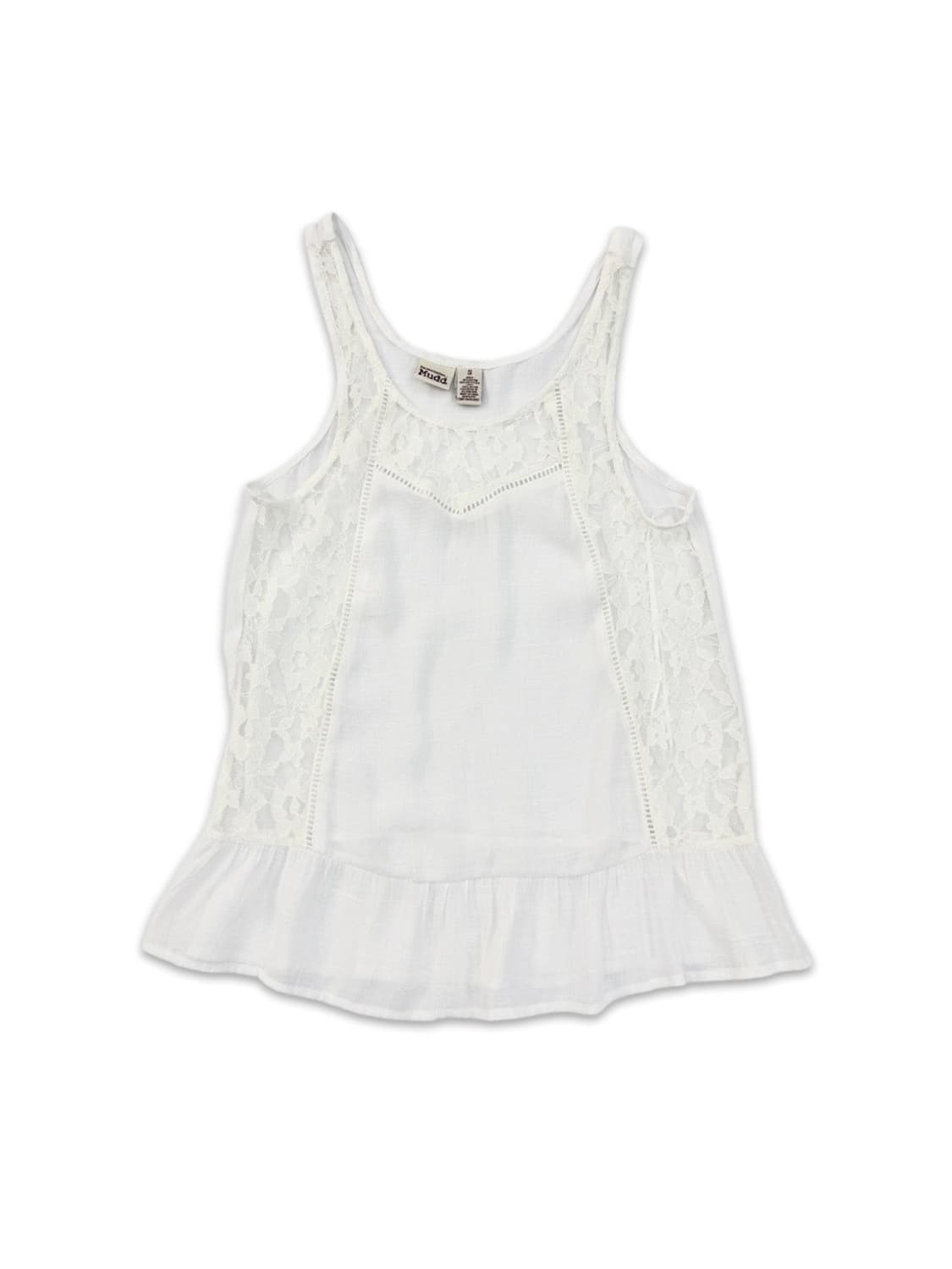 빈티지 Mudd 화이트 레이스 시스루 슬리브리스 상품이미지1