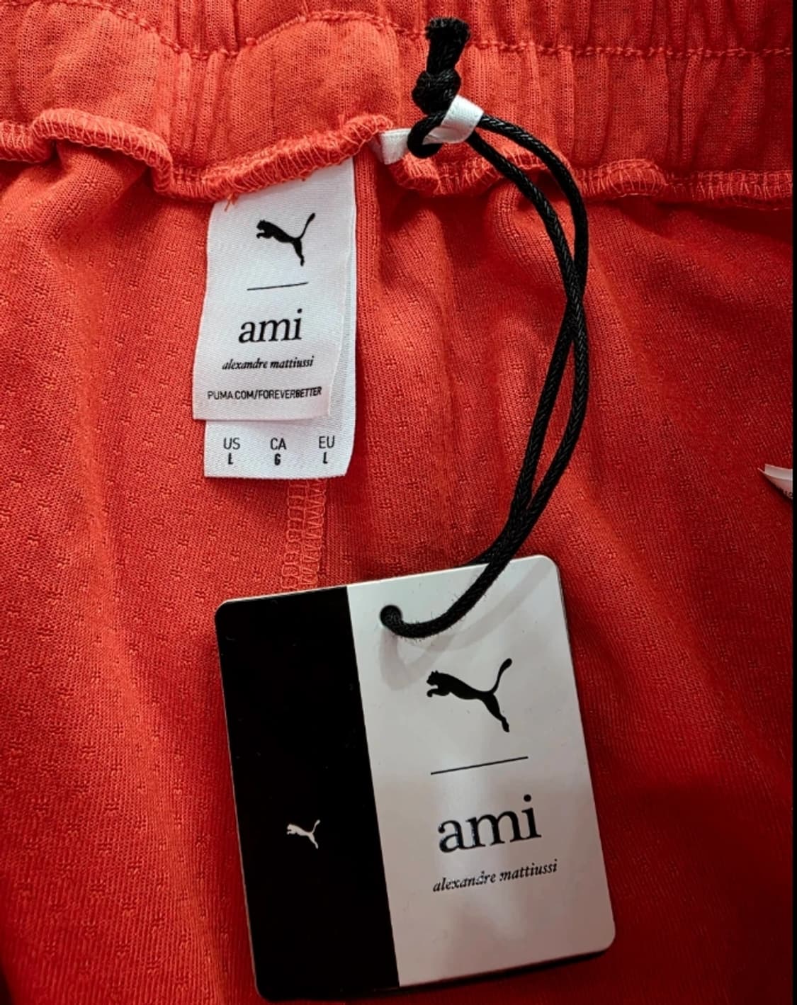 (새상품) 푸마 x 아미 콜라보 와이드 팬츠 오렌지 L 상품이미지9