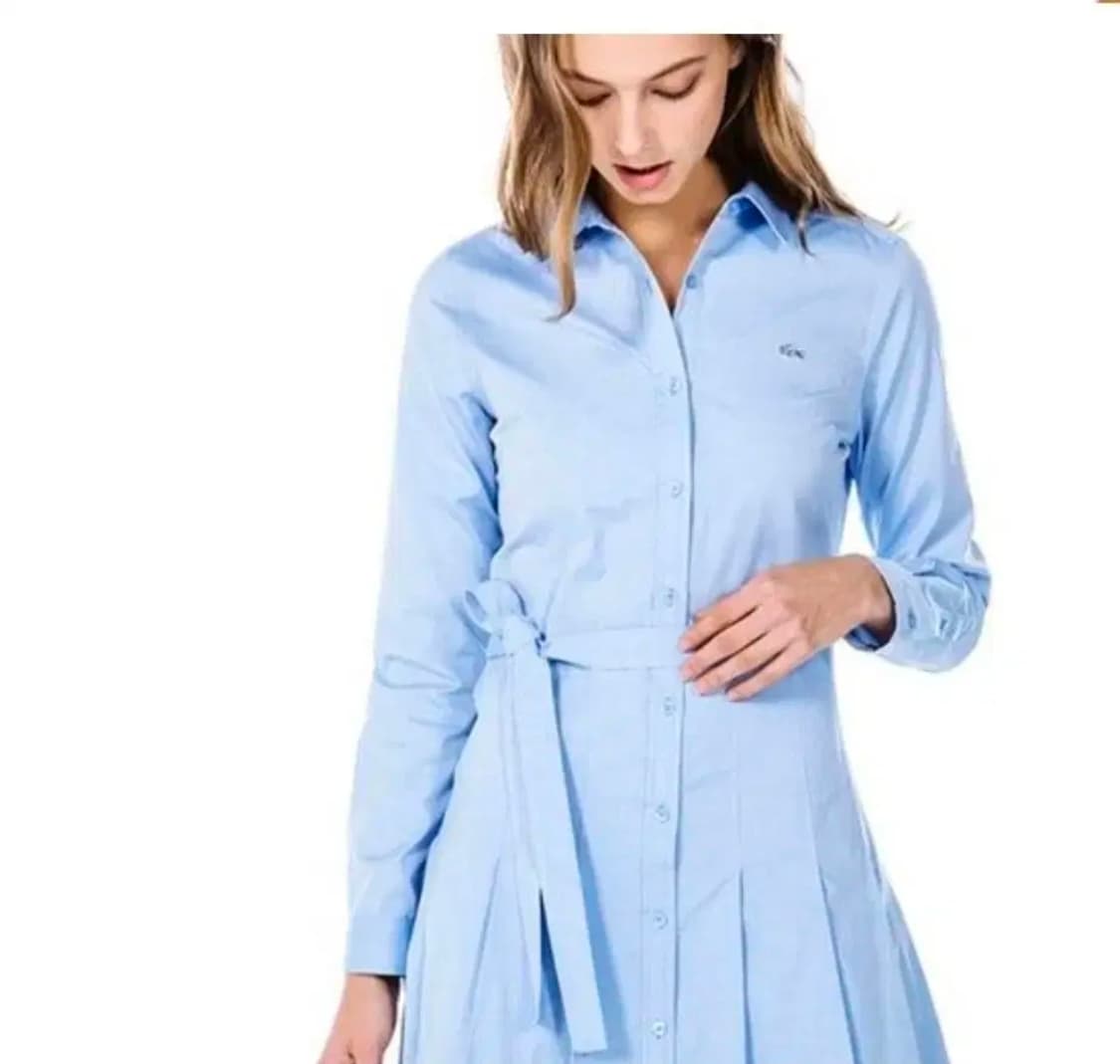 [LACOSTE] 라코스테 하늘 셔츠 플리츠 원피스 여성 상품이미지1