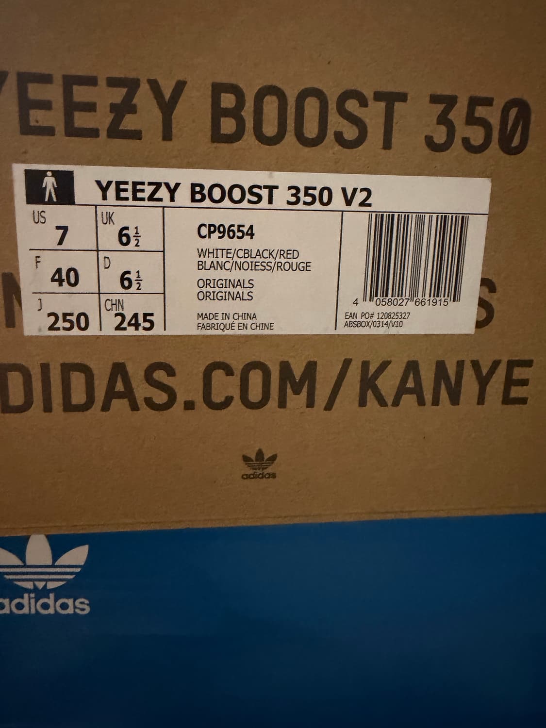 아디다스 이지부스트 350 V2 지브라 250mm 상품이미지6