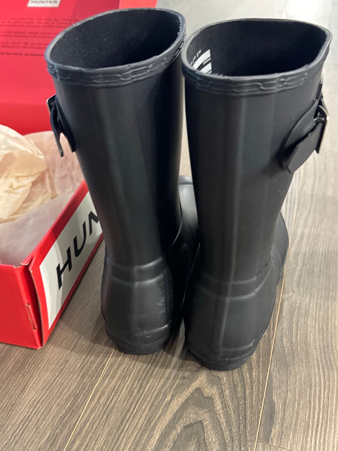 헌터 오리지널 쇼트 레인 부츠 블랙 WFS1000RMA-BLK 상품이미지4