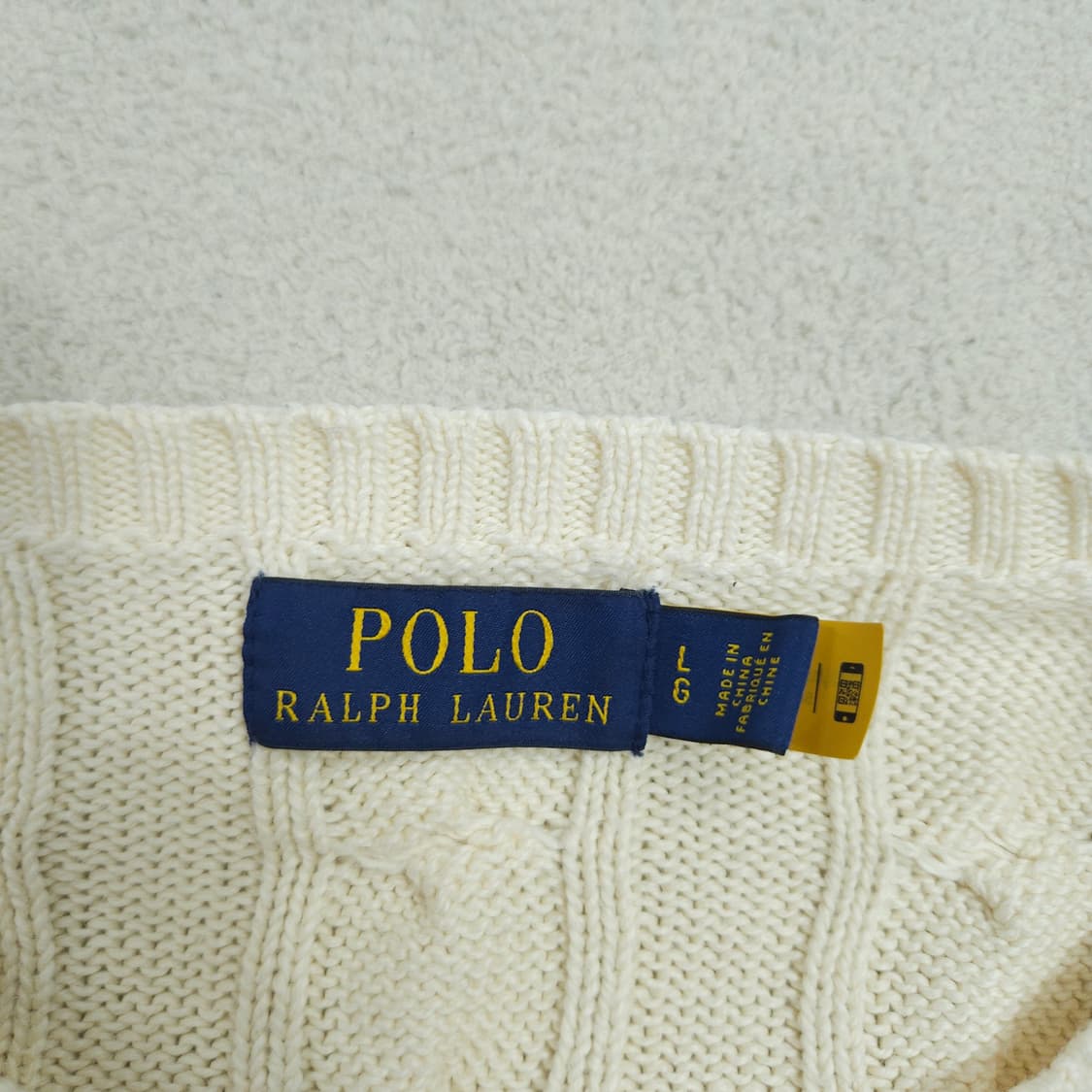 폴로 랄프 로렌 신형 QR 케이블 니트 L 상품이미지6