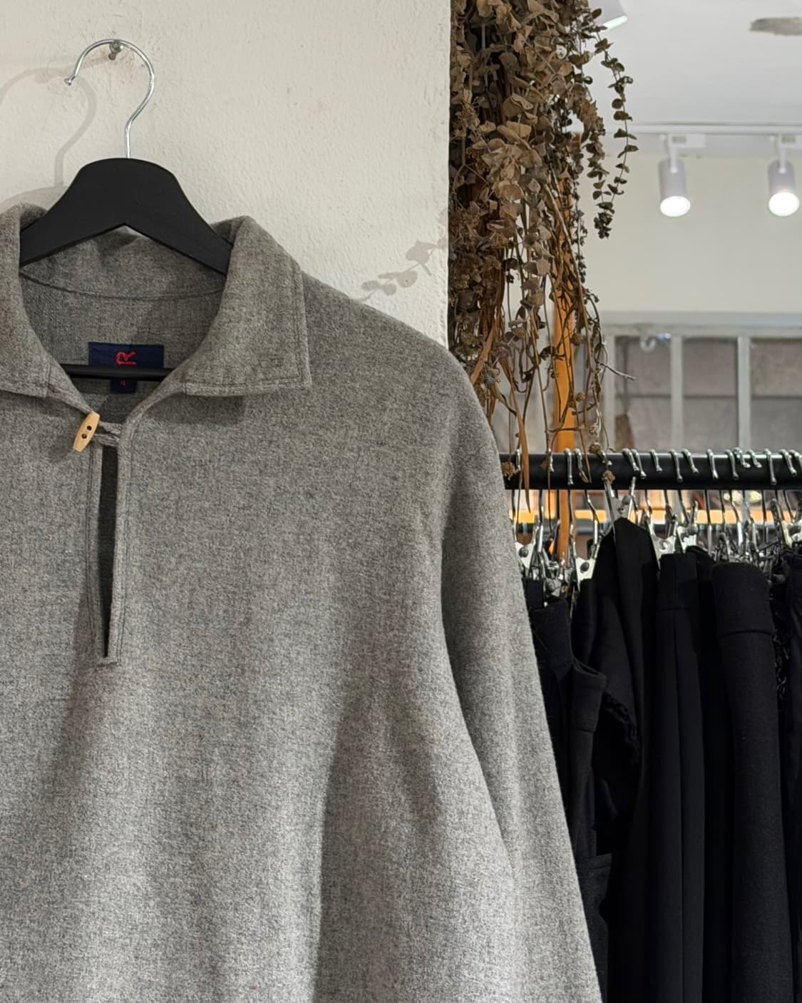 45rpm 그레이 울 블렌드 카라 롱슬리브 탑 상품이미지3