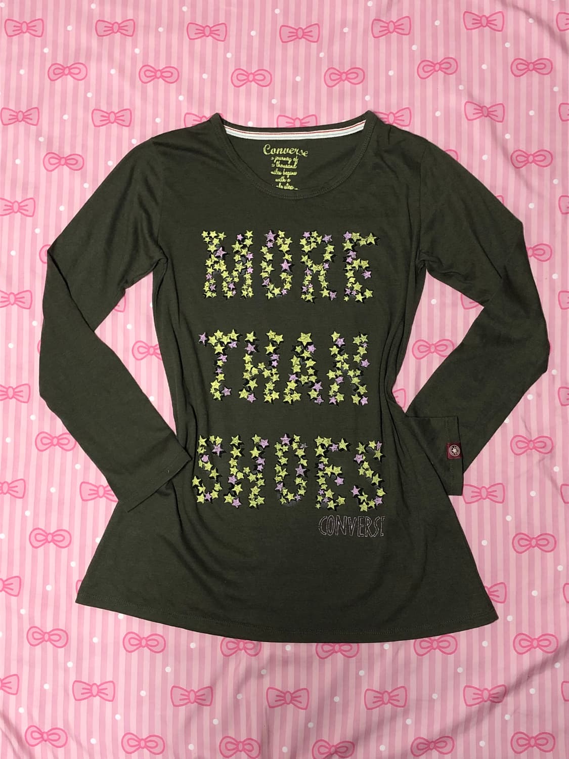 컨버스 카키 별 슬리브 상품이미지1