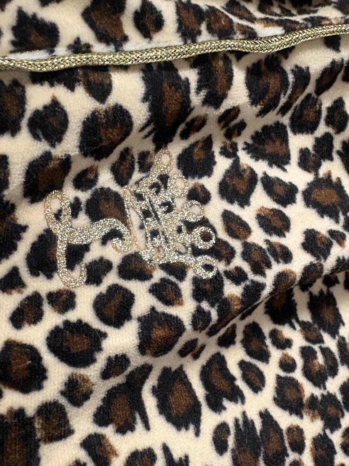 벨벳 레오파드 호피 론즈데일 대장급 사자로고 골드자수 포인트 y2k팬츠 상품이미지7