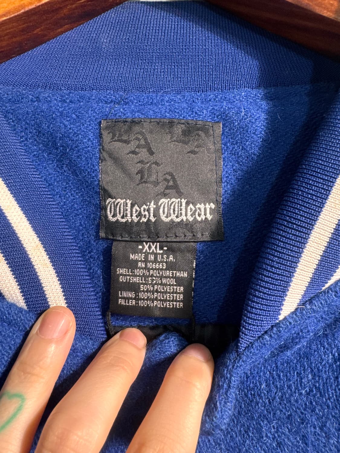 West Wear 웨스트 웨어 울혼방 바시티 자켓 XXL C549 상품이미지9