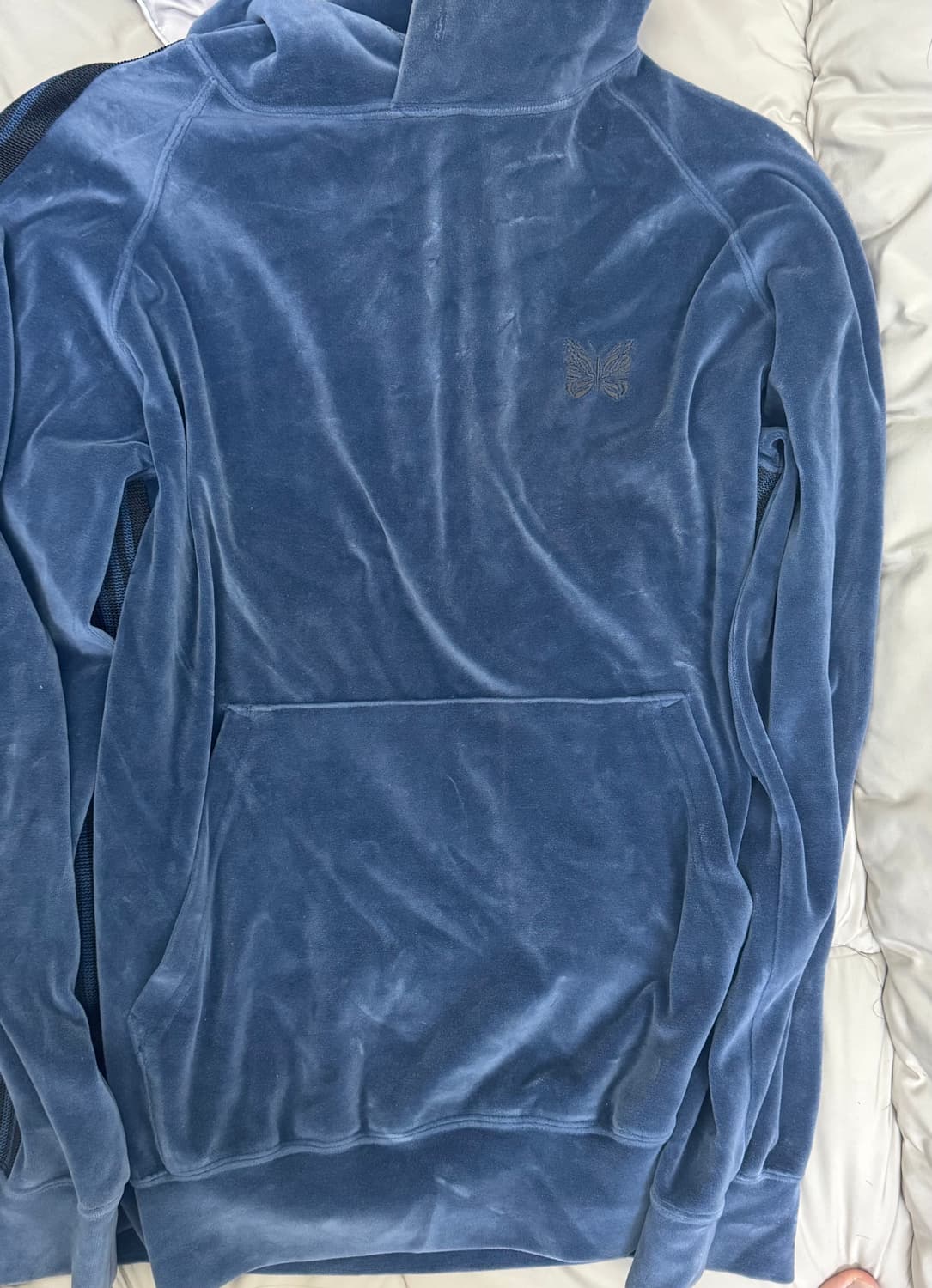 니들스 벨루어 후드티 스모크블루 M 상품이미지2