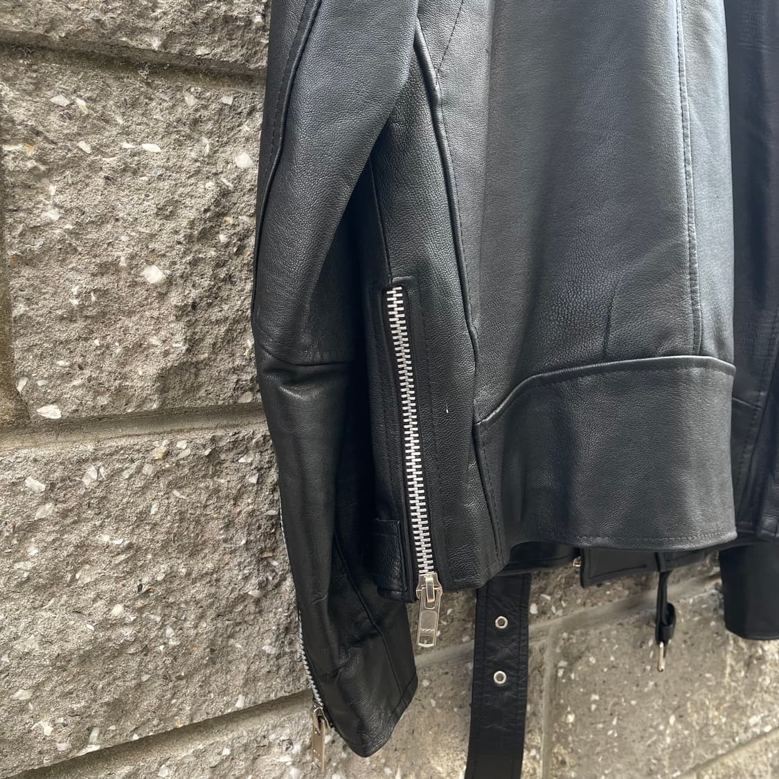 [S] Wings Of Liberty 크롭핏 레더 자켓 상품이미지7