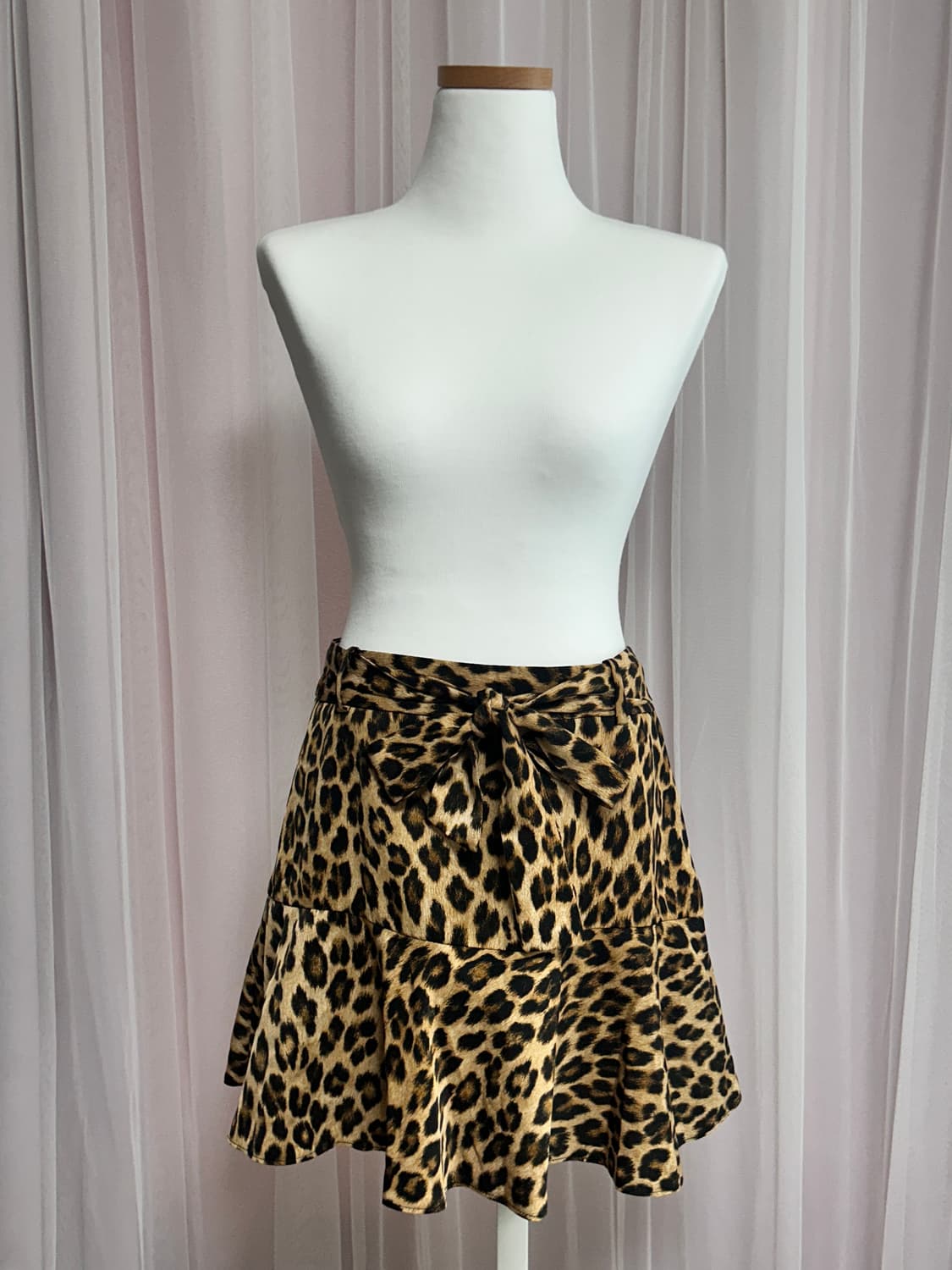 Zara 호피 프린팅 Skort 미니 머메이드 핏 치마바지  상품이미지1