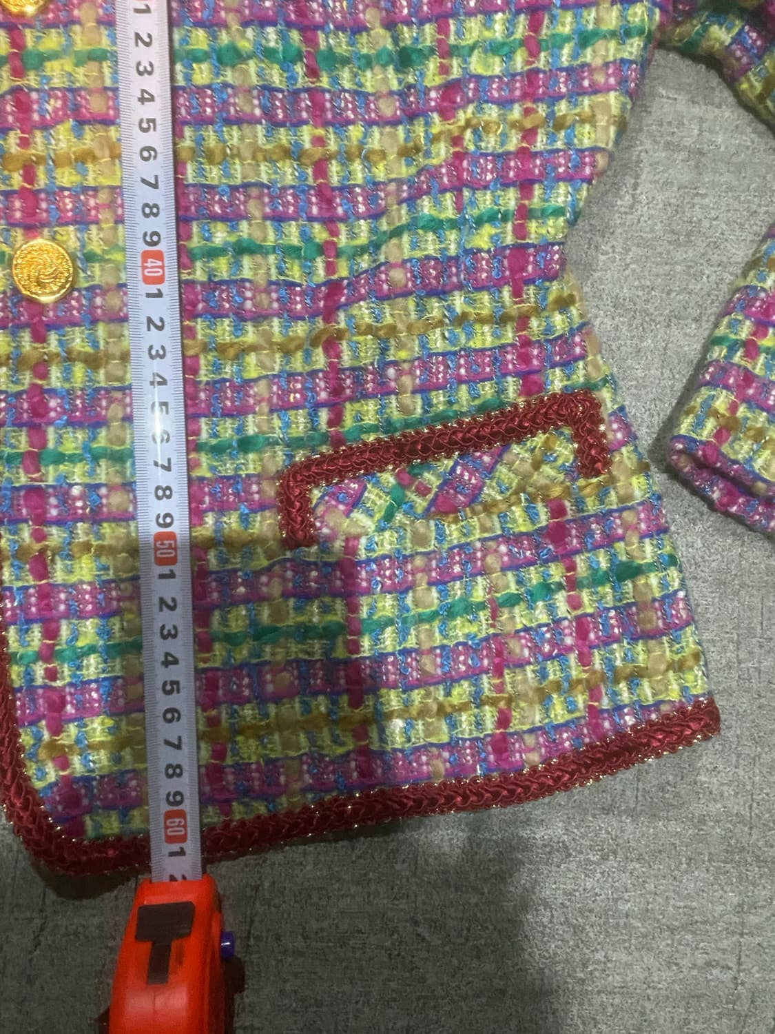 일본빈티지 Beninjoie 오리엔탈보헤미안 할메카지복고풍 트위드자켓 상품이미지3