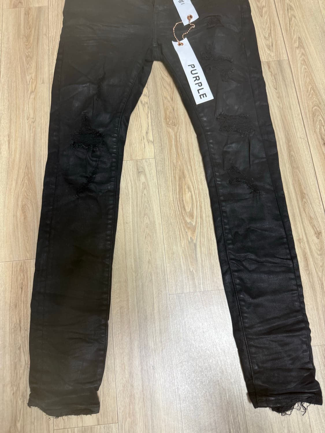 퍼플브랜드 oil spill jean black 상품이미지1