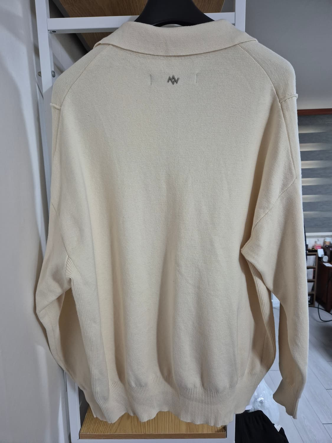 송지오옴므 지제로 팬서 오픈카라 니트 M 아이보리 상품이미지2