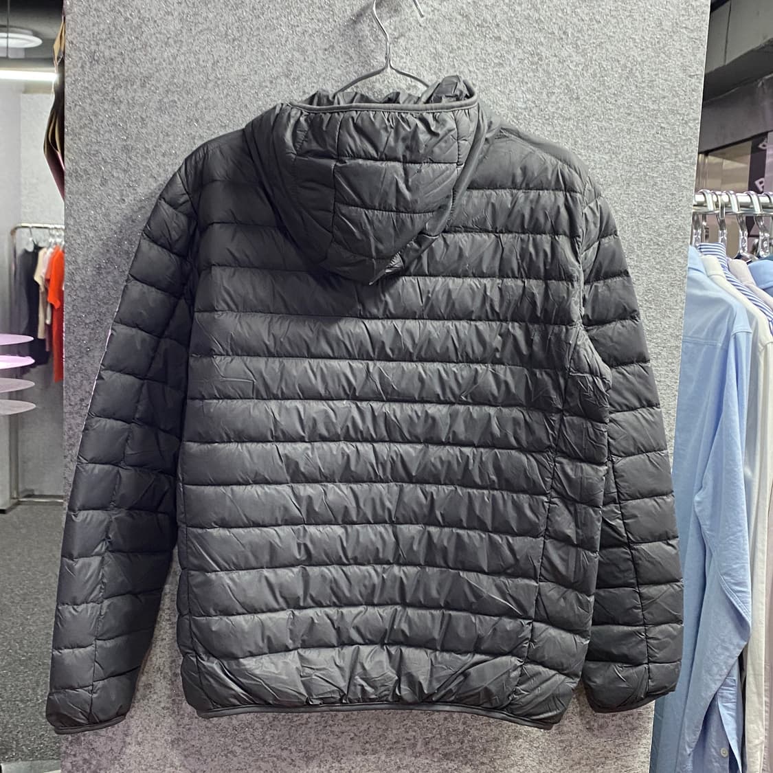 빈티지 그레이 후디 경량패딩 B3455 상품이미지4