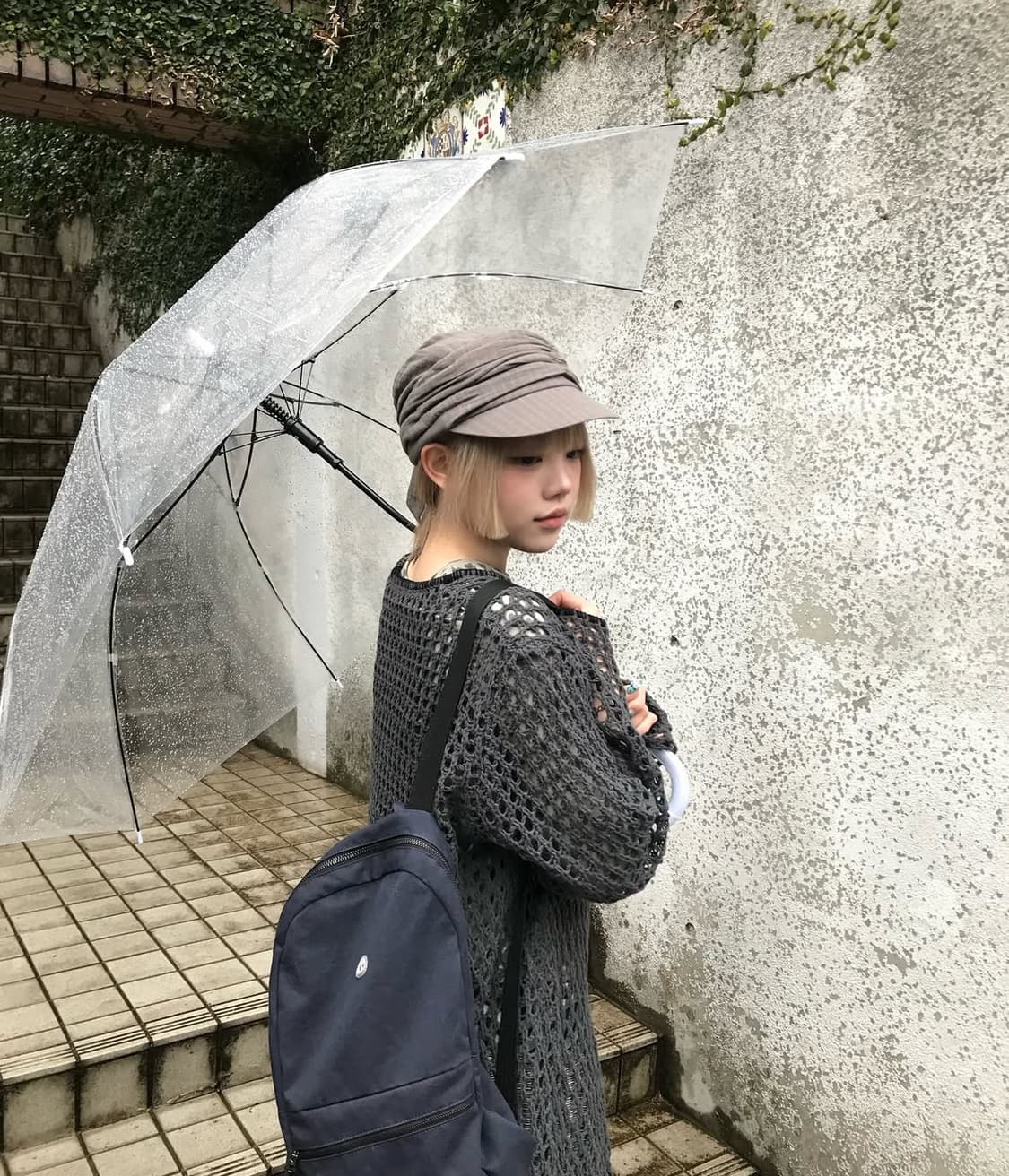 당일배송) 코이세이오 KNOT SHIRRING CAP GREY 셔링 캡 상품이미지5