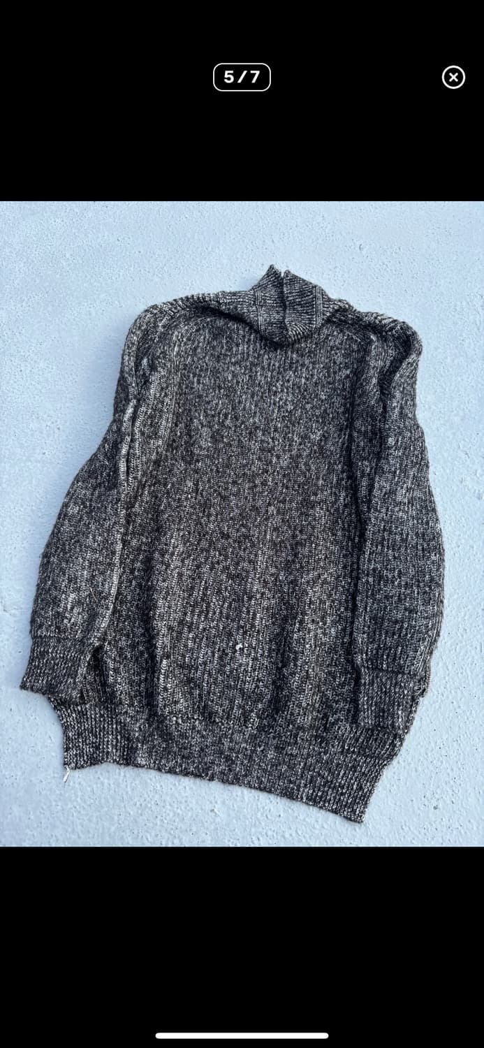 "Vintage"Black&Grey High Neck Zipper det 상품이미지5