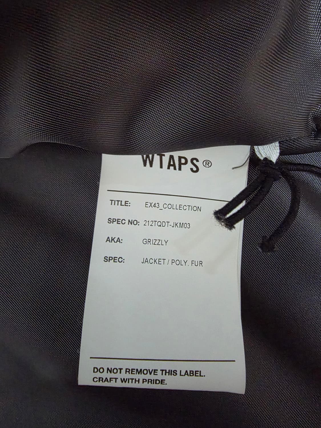 Wtaps 그리즐리 퍼 자켓 상품이미지6