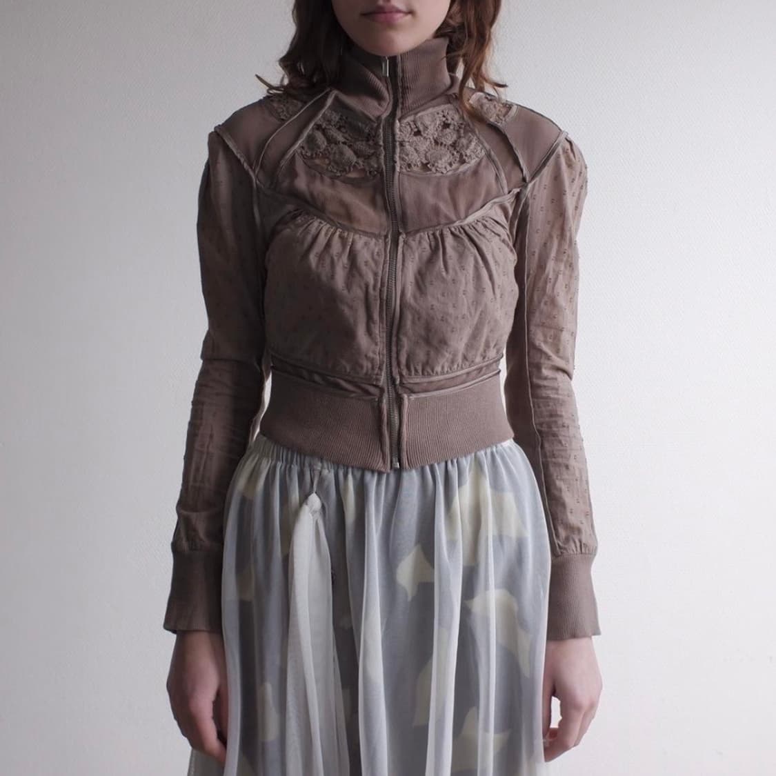 빈티지 레이스 집업 상품이미지1