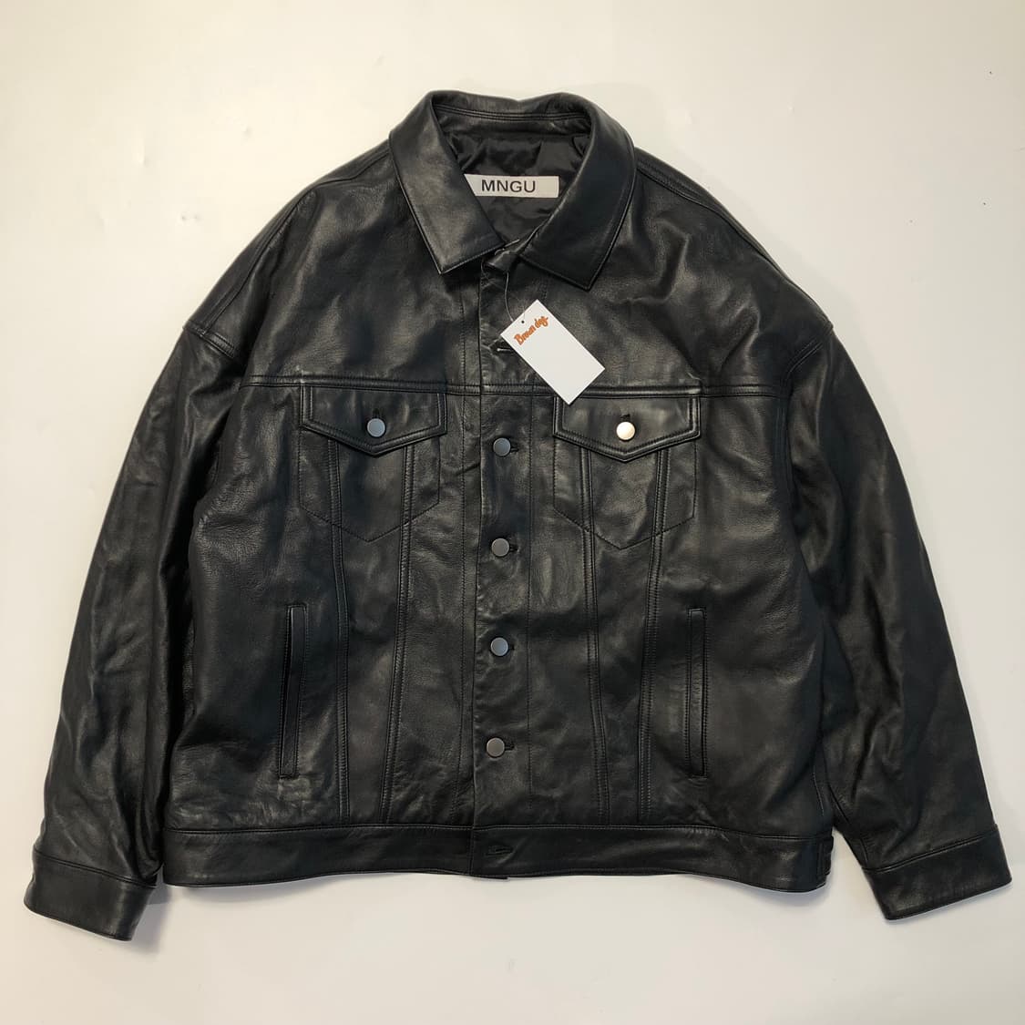 MNGU 빅사이즈 3rd 레더 트러커 자켓 상품이미지1