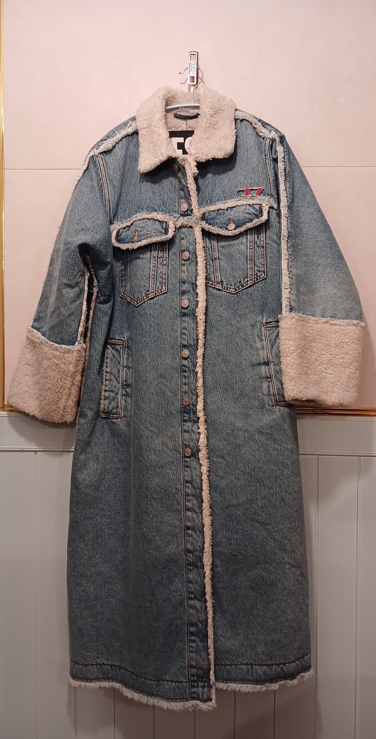 디젤 정품 여성 롱 데님 코트 80 (XXS) 사이즈 상품이미지1