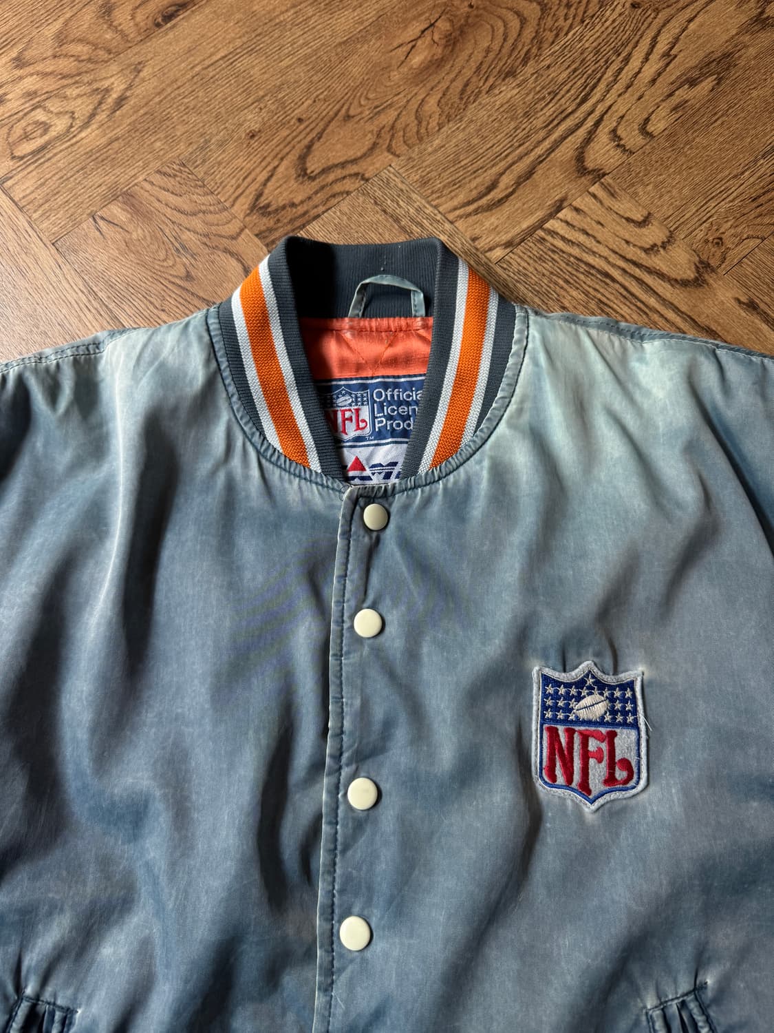 [L]90's NFL 시카고 베어스 빈티지 페이딩 바시티 자캣 상품이미지3