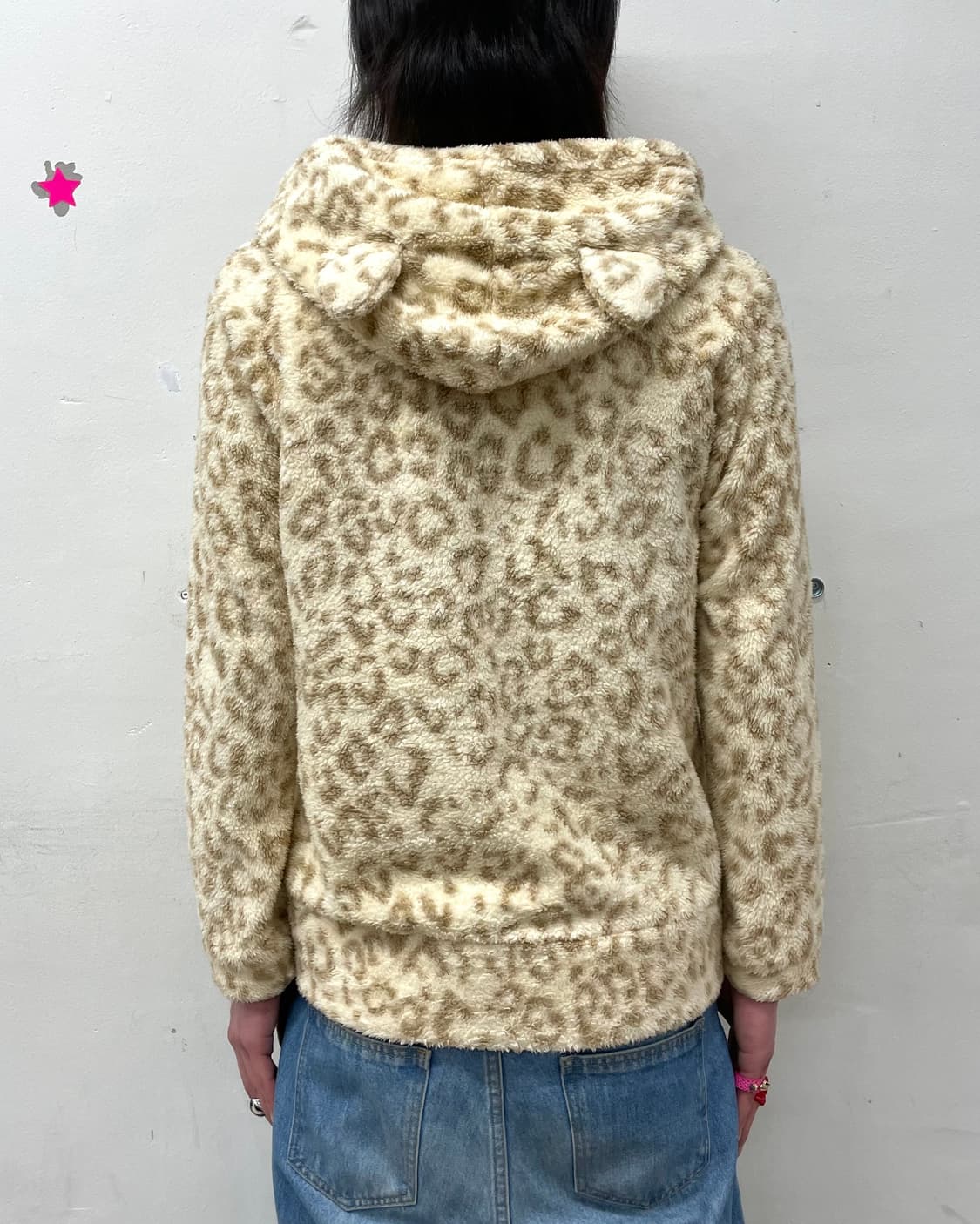 Leopard Ear Hoodie Hoodie Zip-Up  상품이미지2