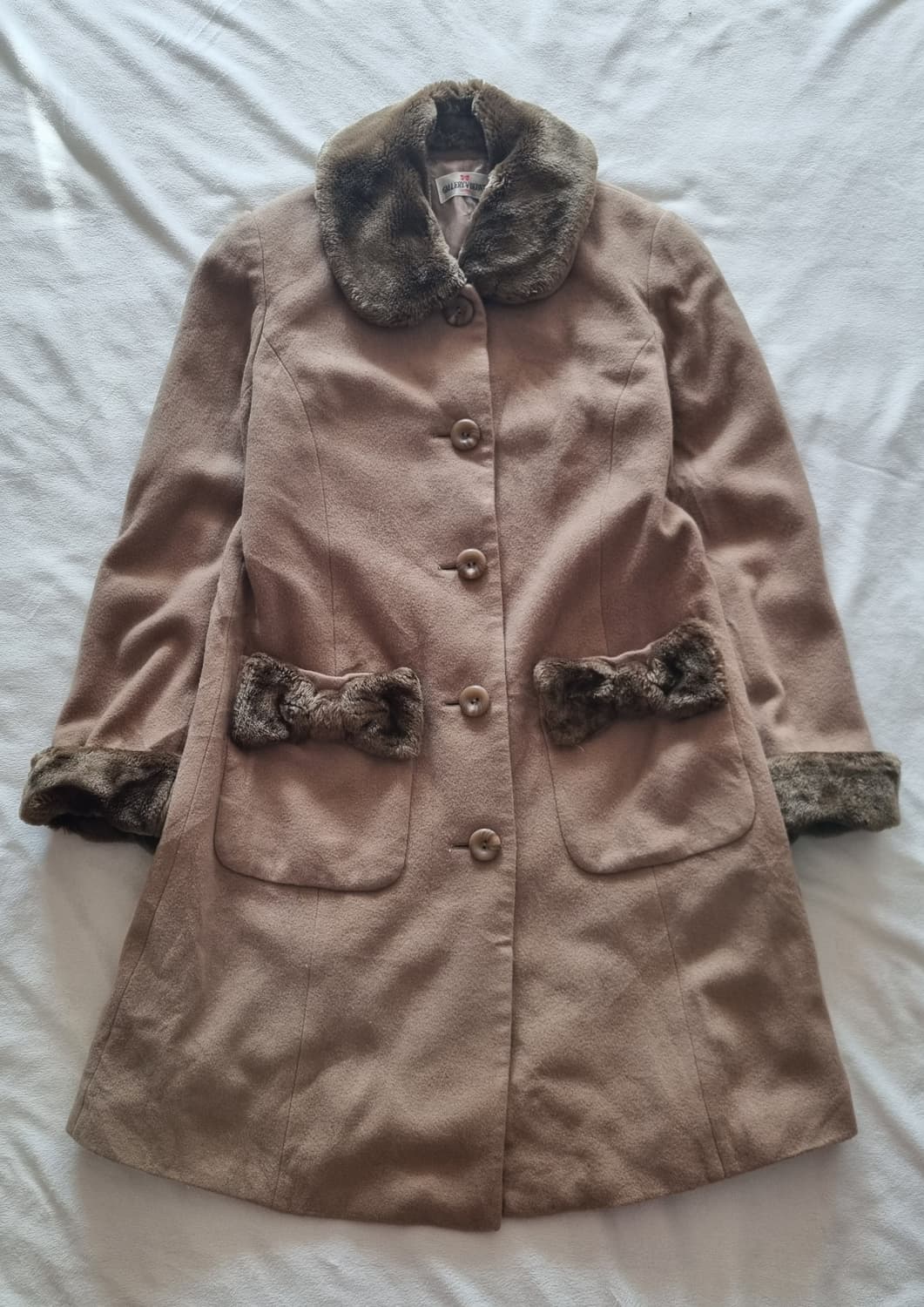 빈티지 갸루 리본 퍼 코트 상품이미지1