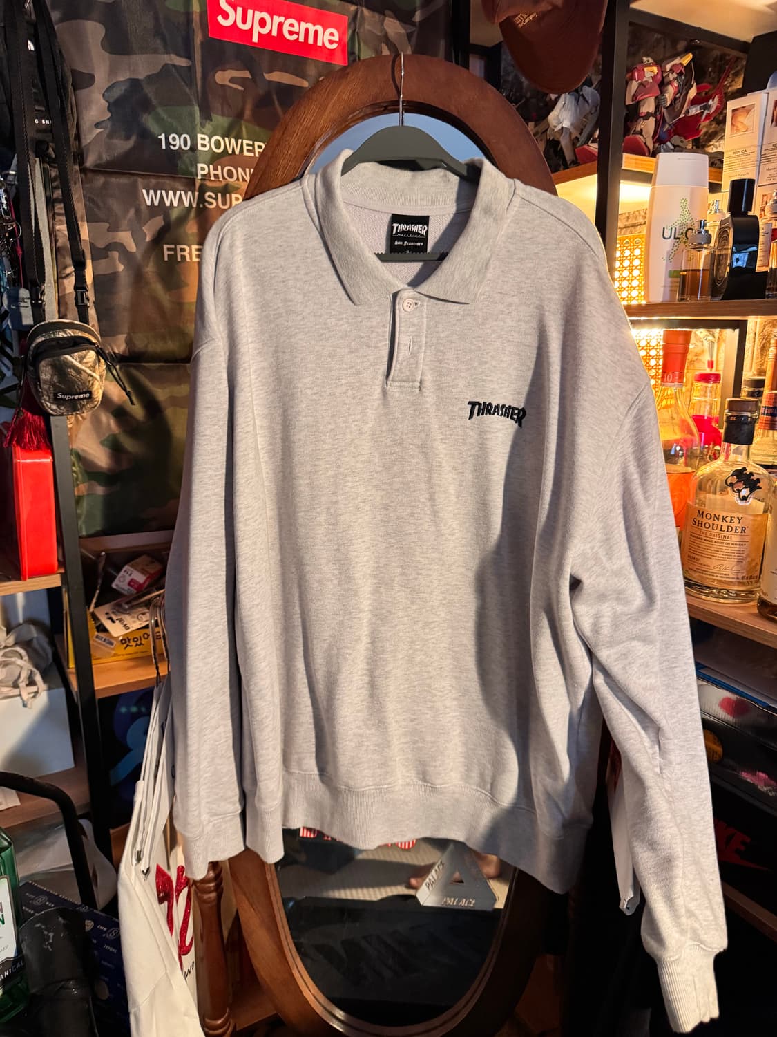 L 트래셔 롱슬리브 폴로 그레이 상품이미지1