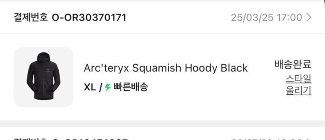 [XL] 아크테릭스 스쿼미시 후디 블랙 상품이미지7