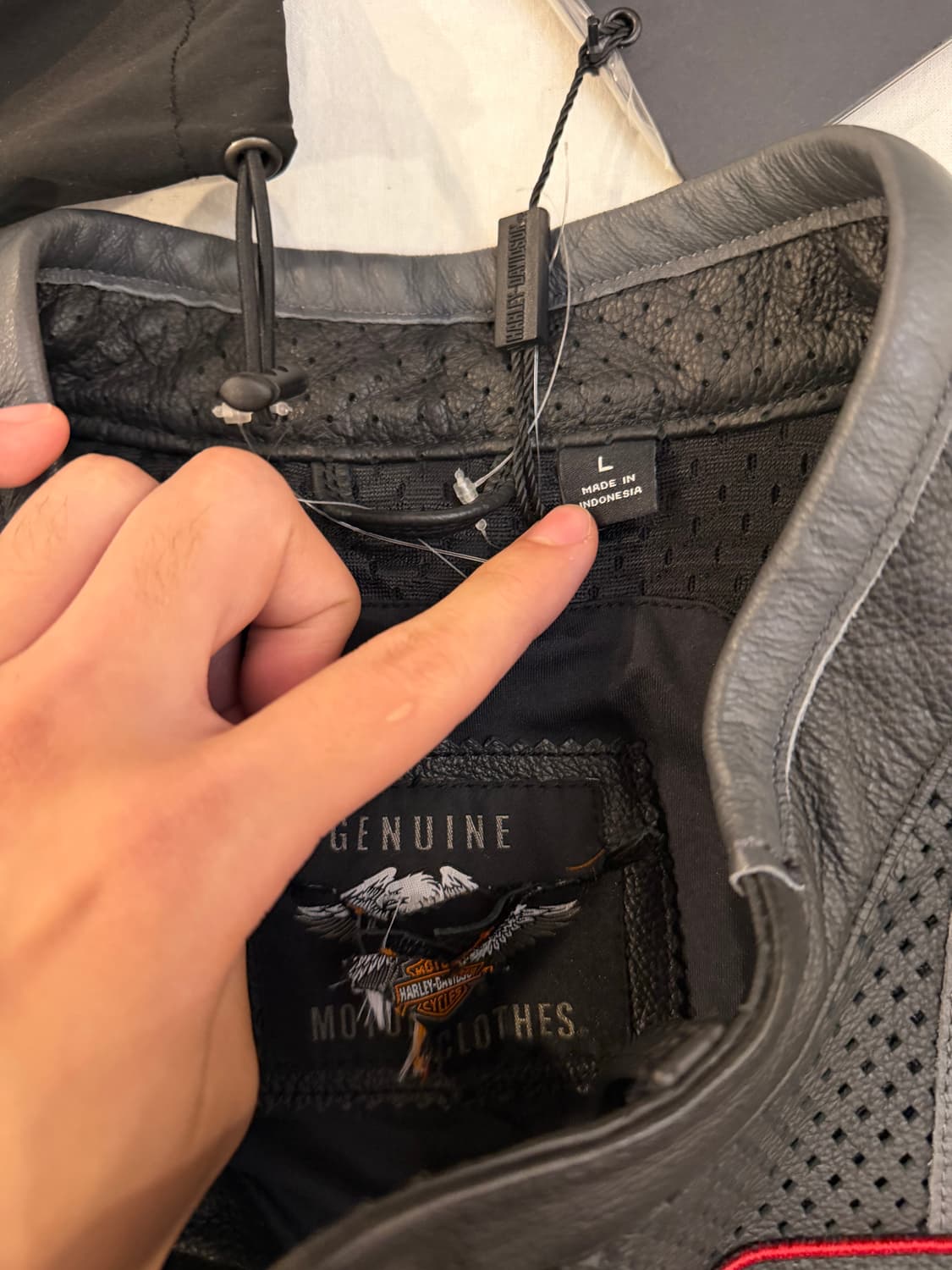 할리데이비슨 만타 메쉬 소가죽 라이더자켓 블랙 상품이미지7