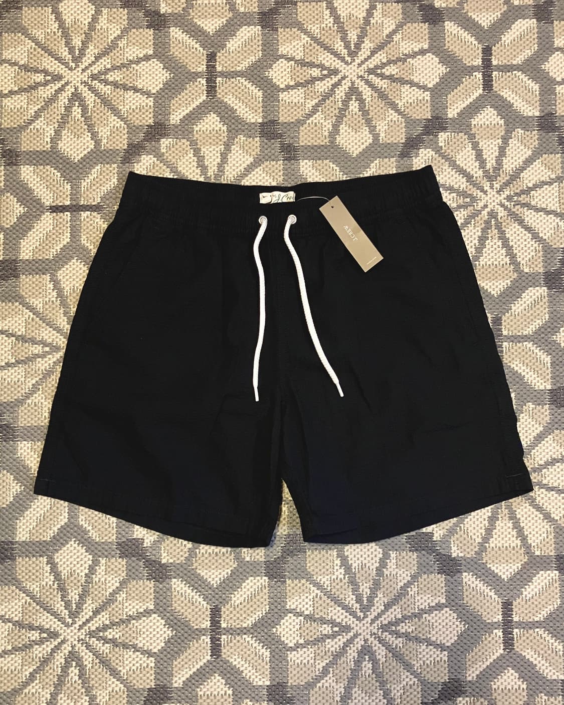 (S) J.Crew 제이크루 6인치 시어서커 스윔 쇼츠 블랙 상품이미지1