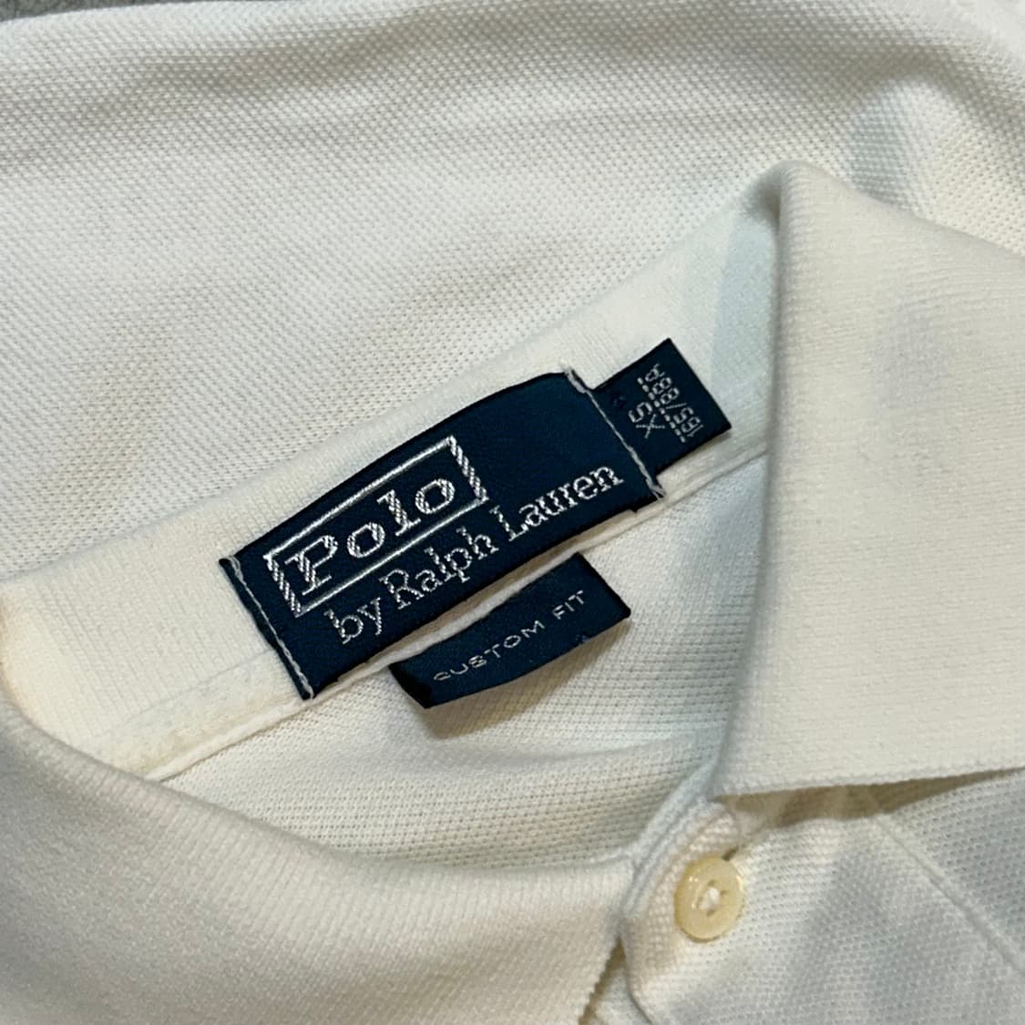 XS 폴로랄프로렌 커스텀핏 화이트 반팔 카라티  상품이미지4