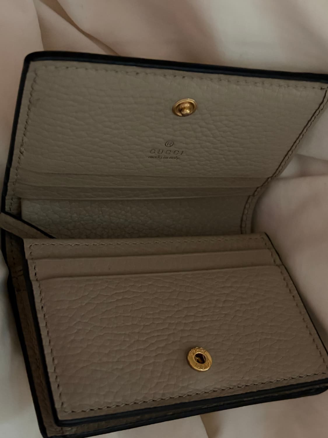 구찌 GG 마몽 바이컬러 스몰 월렛 베이지 화이트 상품이미지2
