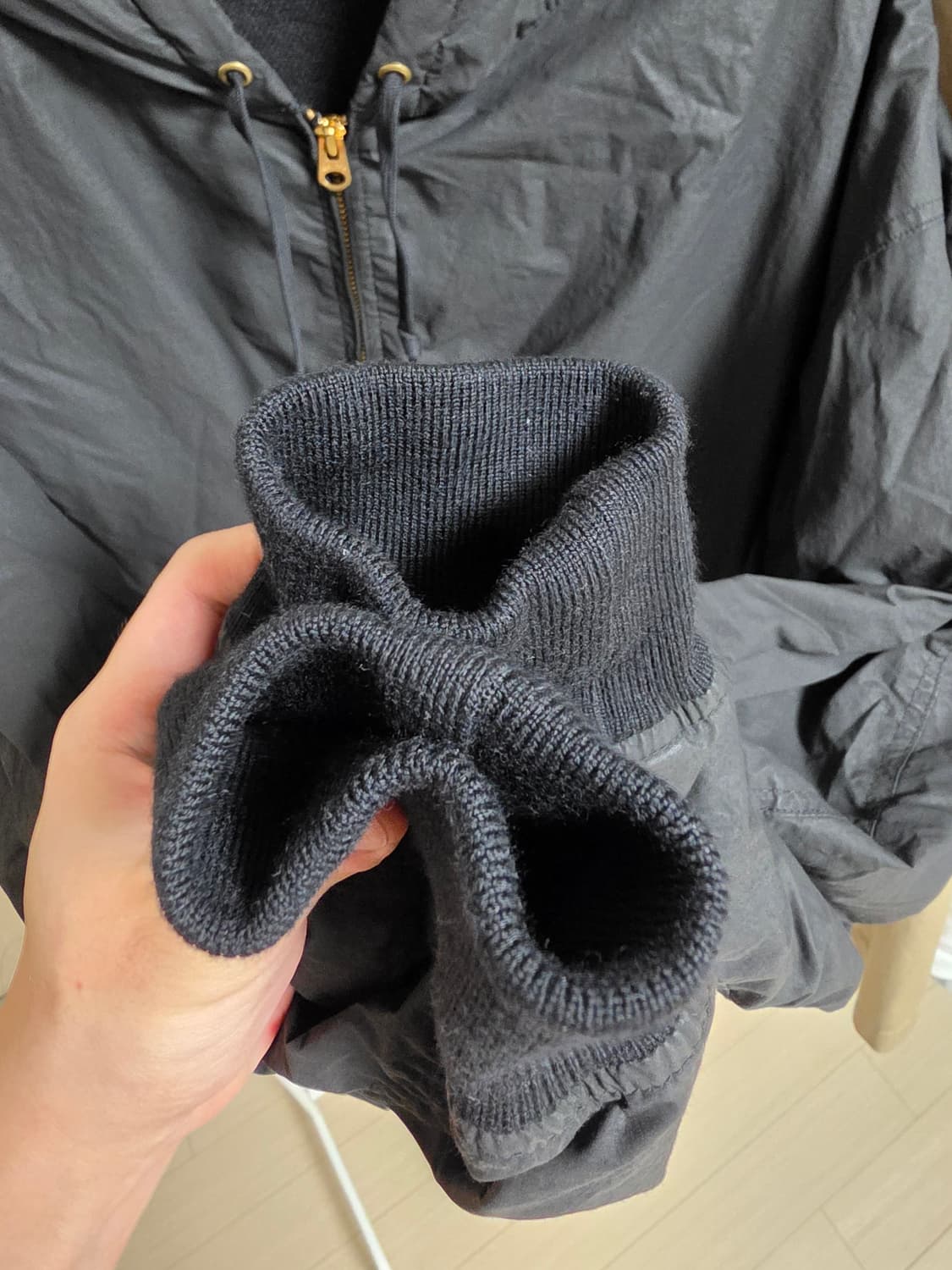 코모리 코튼 나일론 후드 집 파카 1사이즈 상품이미지3