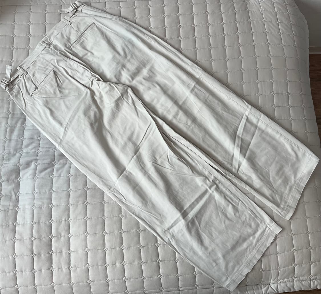 유스 YOUTH 원턱 와이드 치노 팬츠 L 상품이미지2