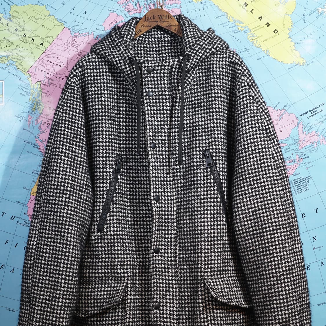 Ami 아미 하운드투스 체크 후드 코트 상품이미지3