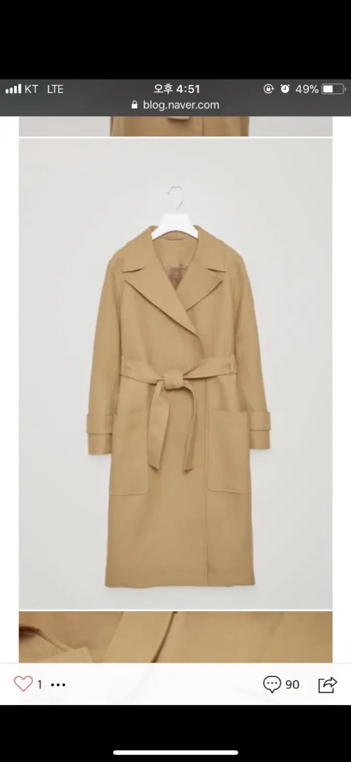 코스 라지 포켓 트렌치 코트 상품이미지4