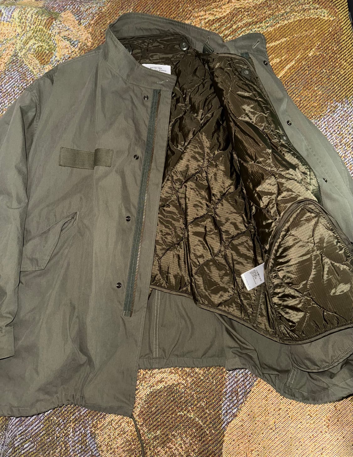 프릭스 스토어 숏 m65 외피,내피 완제품 올리브 그린 판매 상품이미지5