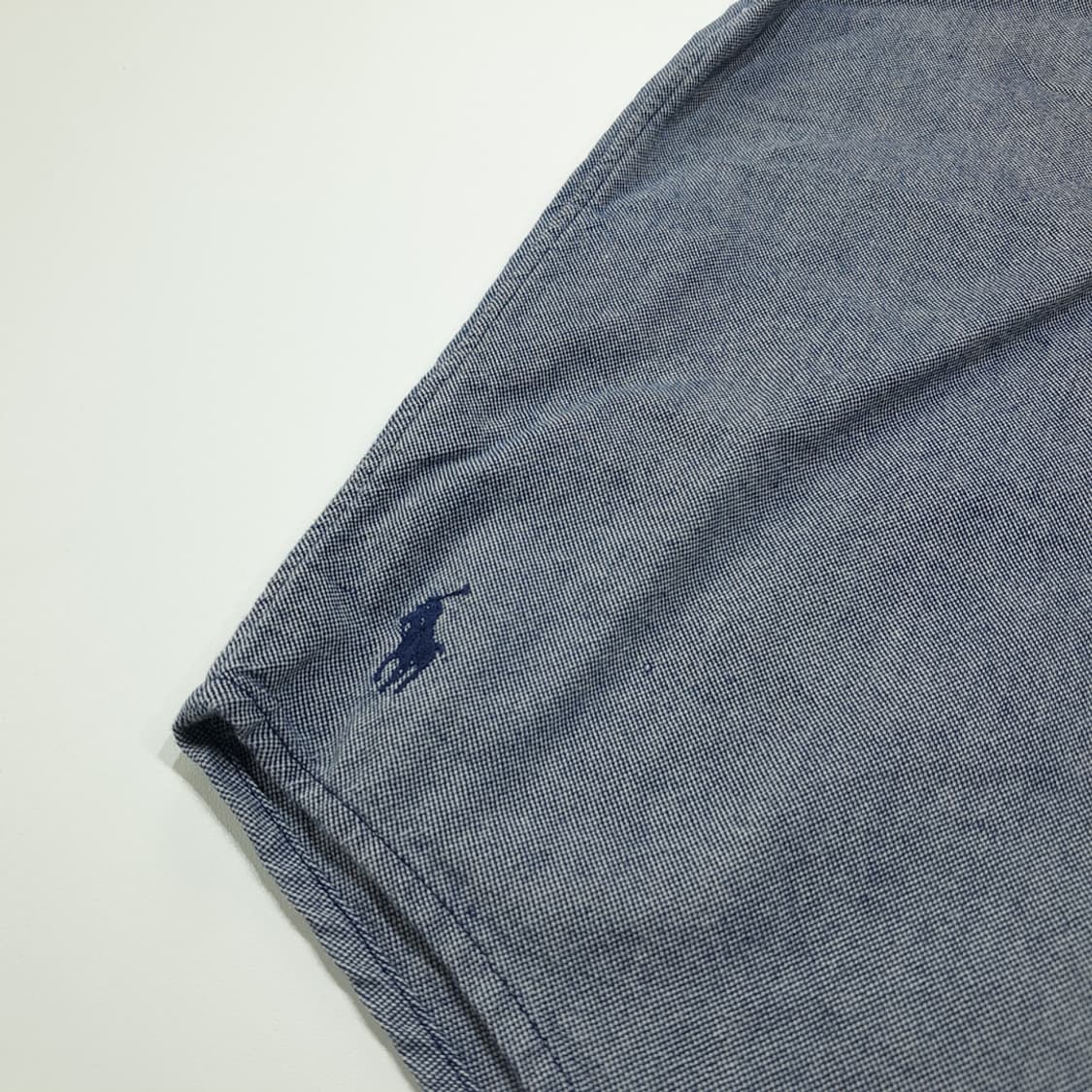 CL593 L 폴로 90s 말레이시아판 샌드 다크 인디고 빅옥스포드 셔 상품이미지5