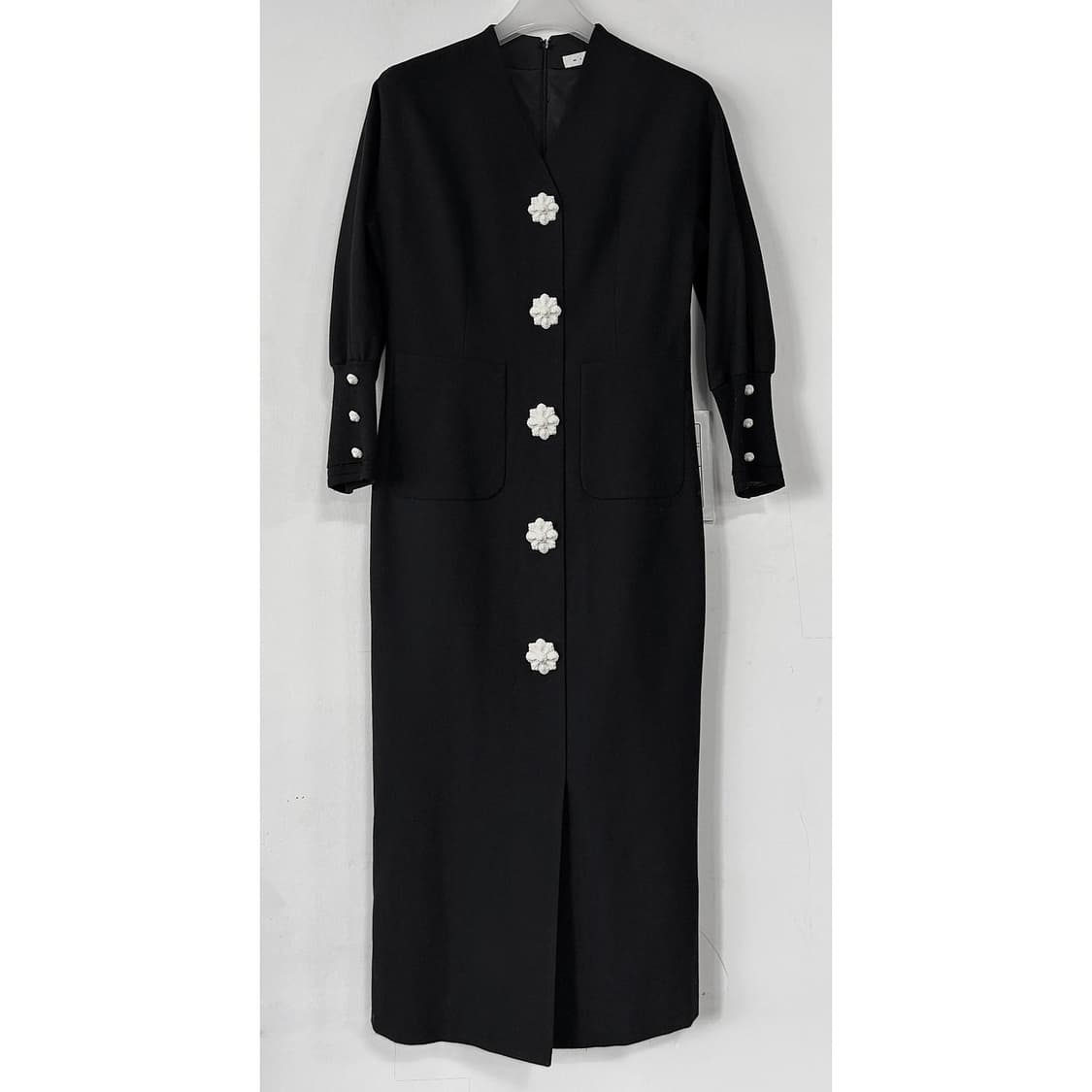 미샤 플라워 버튼 브이넥 원피스 상품이미지3