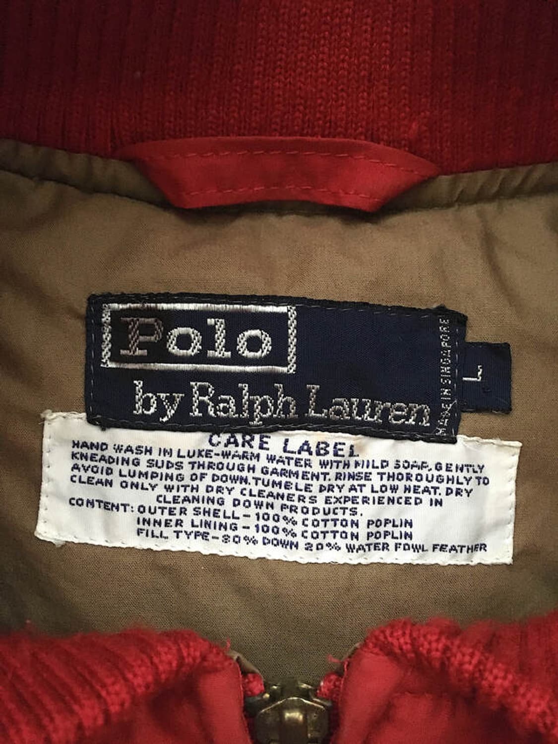 90s washed poplin-cotton down vests 상품이미지2