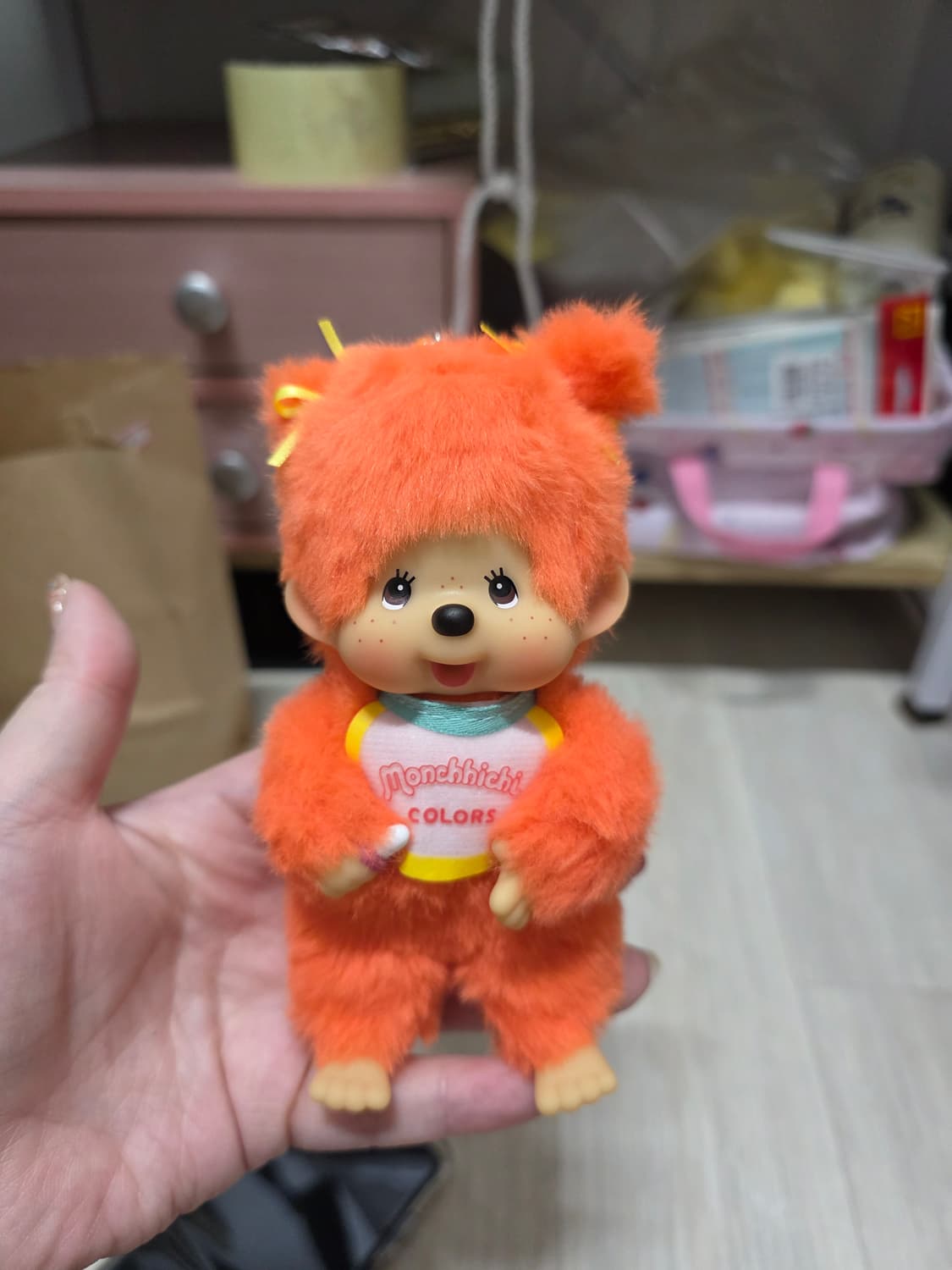 관절 커스텀 몬치치 키링 오렌지 양갈래 상품이미지6