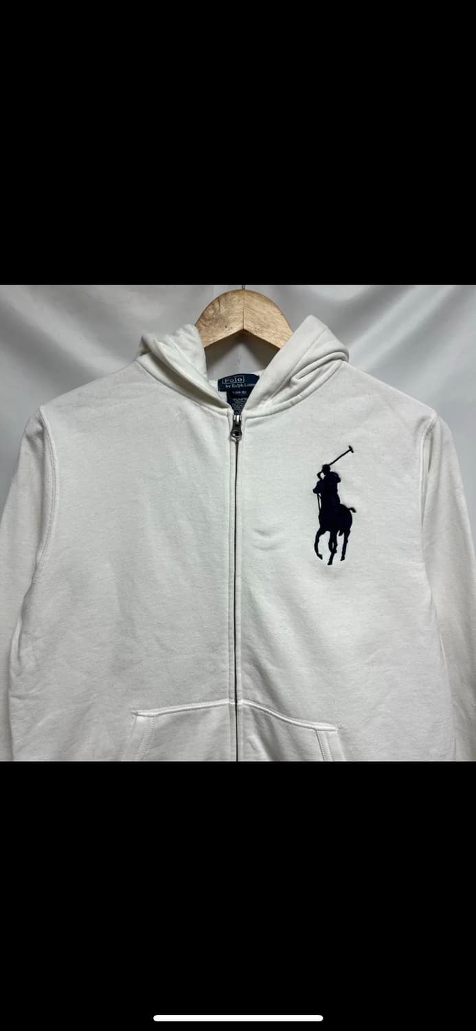 [정품/보이즈L] 폴로 랄프로렌 빅포니 화이트 후드집업 상품이미지2