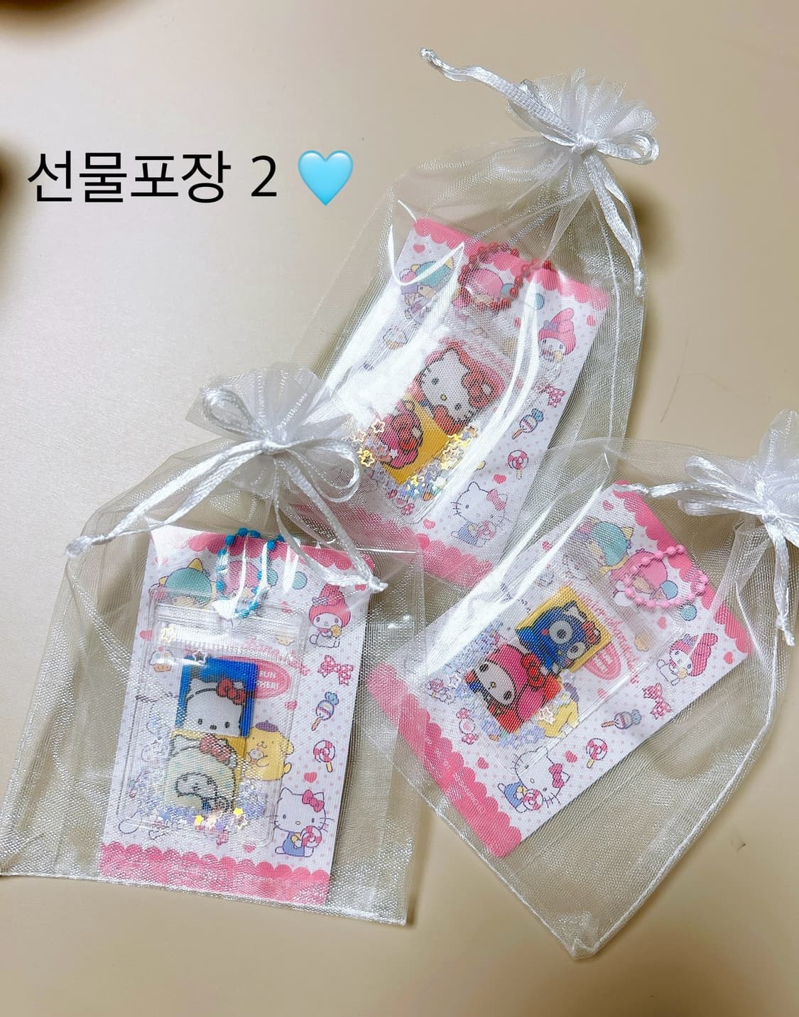 (2개세트)산리오 샤카샤카 핸드메이드 키링 상품이미지4