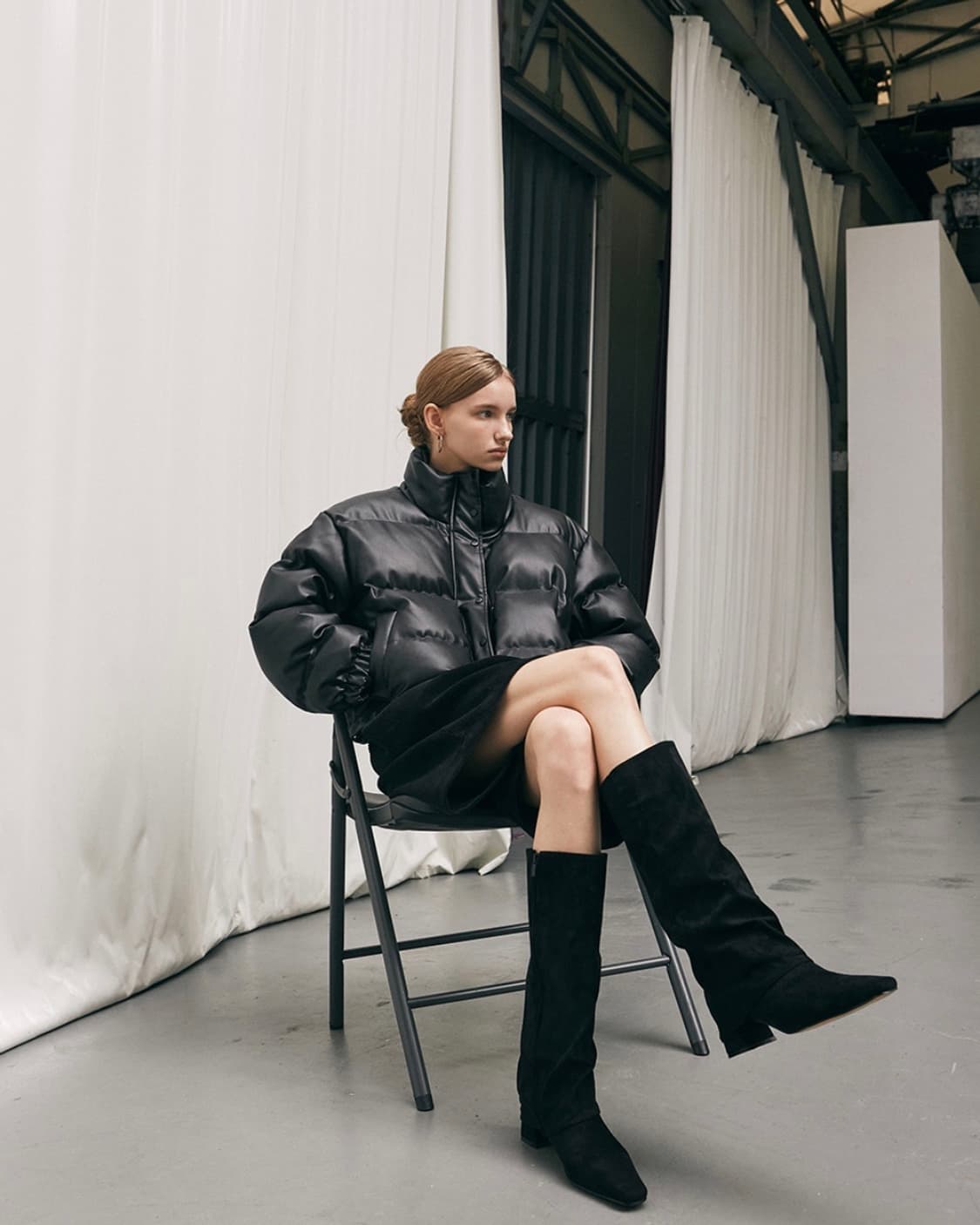 닉앤니콜 SENSUAL LEATHER SHORT PADDING 상품이미지3